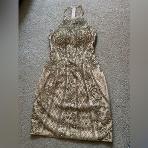 Size XS gold Homecoming dress or formal dress! Super cute!